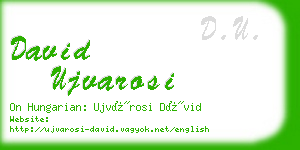 david ujvarosi business card